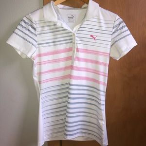 Puma Golf Polo Button Up Collar Shirt